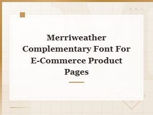 Best Complementary Fonts to Pair with Merriweather for E-Commerce Product Pages