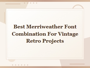 Best Merriweather Font Combinations for Vintage Retro Projects